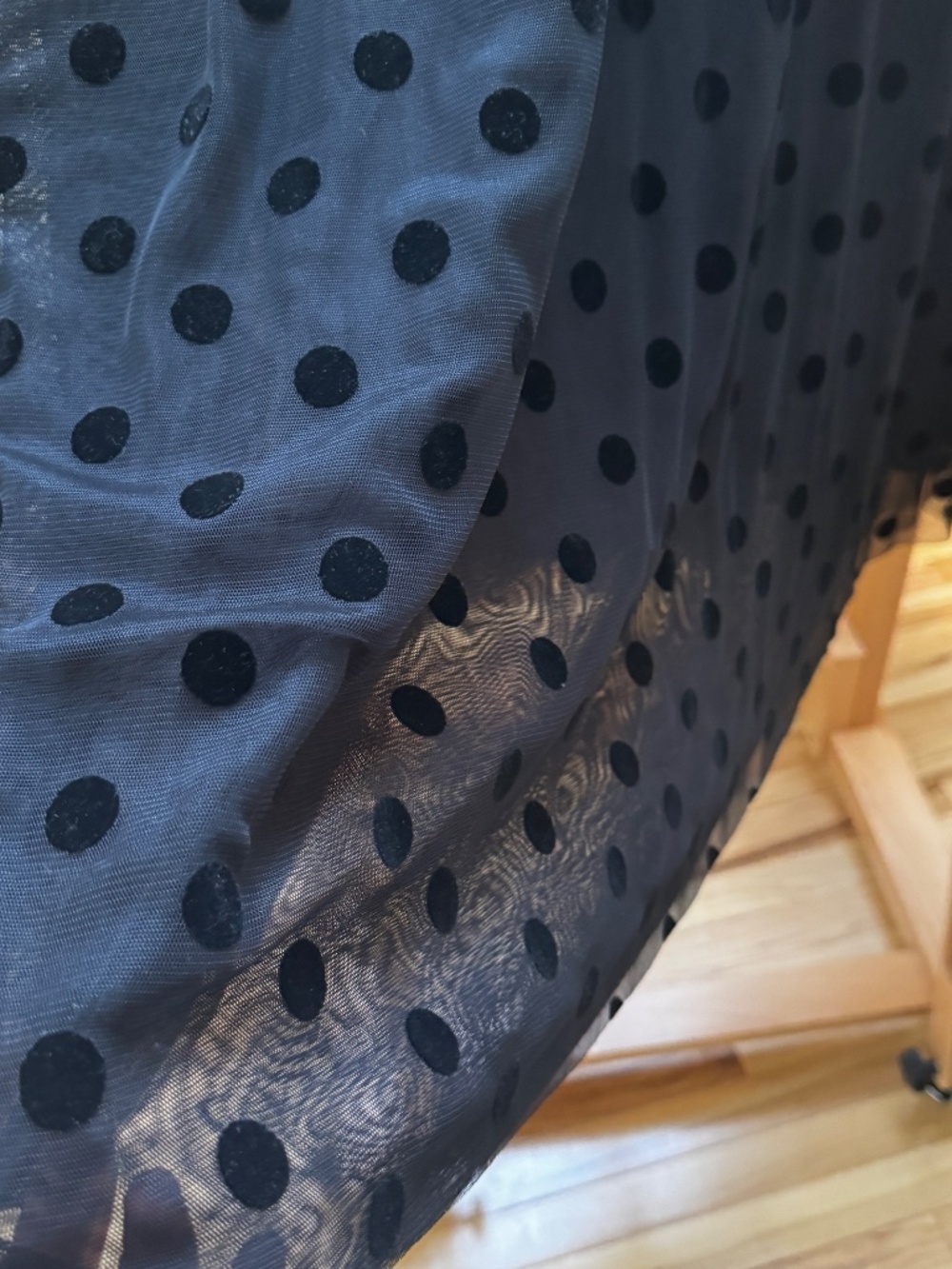 Boden Black Poka Dot Elastic Waist Skirt Size 14